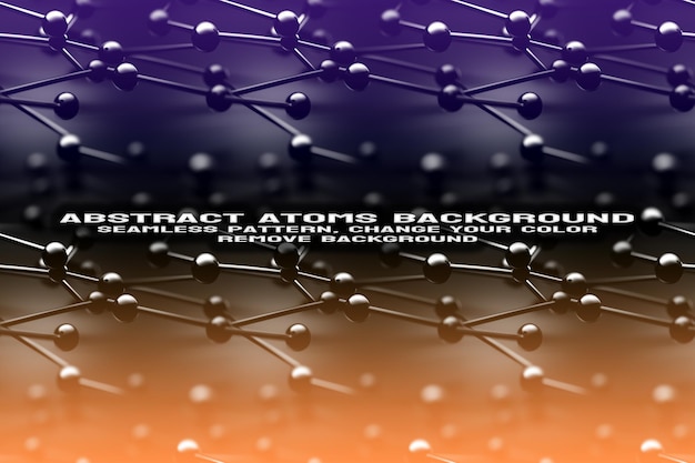 Abstract Textured Background with Editable Molecule and Atom Pattern PSD Format