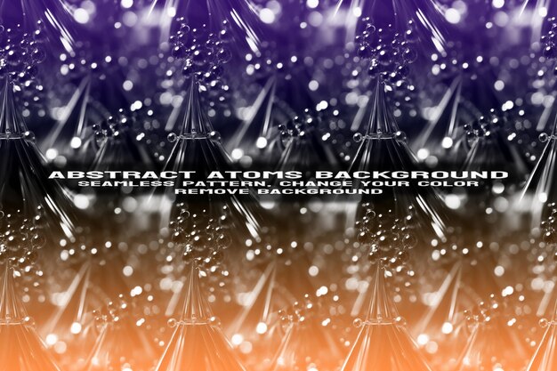 Abstract Textured Background with Editable Molecule and Atom Pattern PSD Format
