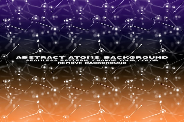 Abstract Textured Background with Editable Molecule and Atom Pattern PSD Format