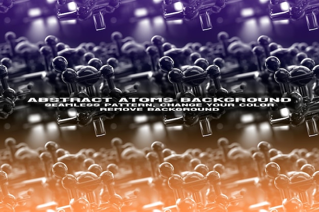 Abstract Textured Background with Editable Molecule and Atom Pattern PSD Format