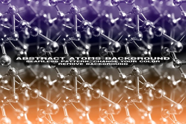 Abstract Textured Background with Editable Molecule and Atom Pattern PSD Format