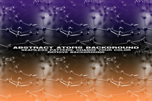 Abstract Textured Background with Editable Molecule and Atom Pattern PSD Format