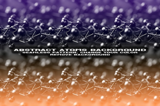 Abstract Textured Background with Editable Molecule and Atom Pattern PSD Format