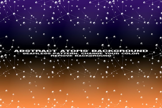 Abstract Textured Background with Editable Molecule and Atom Pattern PSD Format