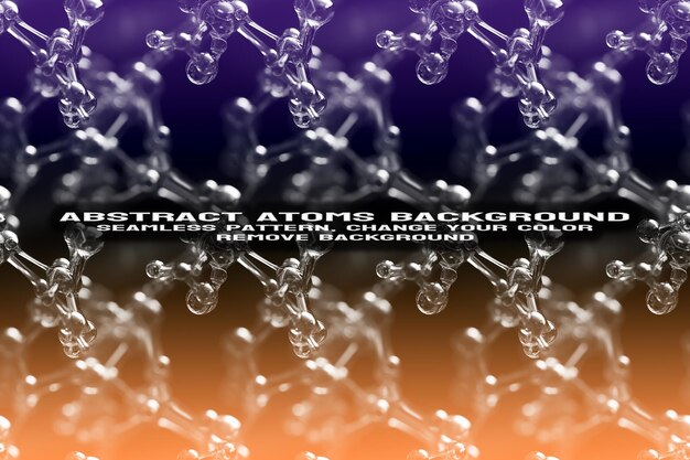 Abstract Textured Background with Editable Molecule and Atom Pattern PSD Format
