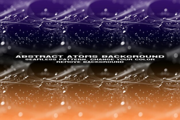 Abstract Textured Background with Editable Molecule and Atom Pattern PSD Format