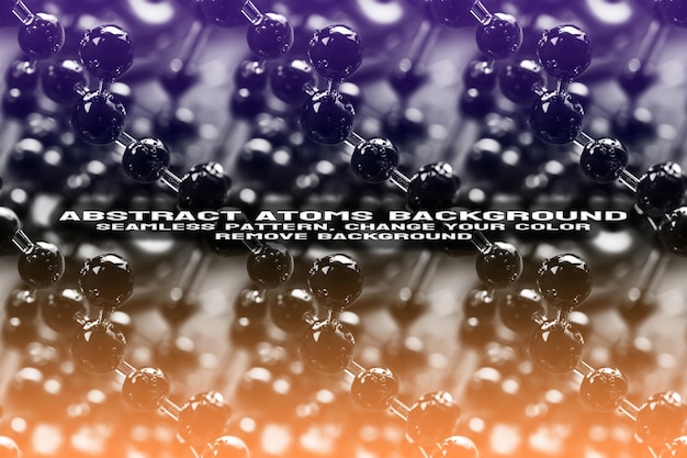 Abstract Textured Background with Editable Molecule and Atom Pattern PSD Format