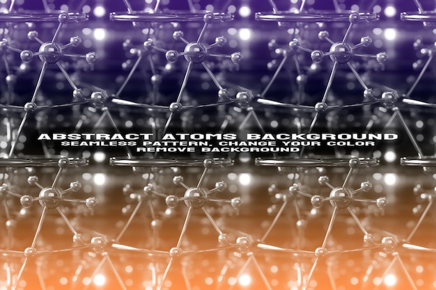 PSD Абстрактный текстурированный фон с редактируемым форматом молекулы и атома psd