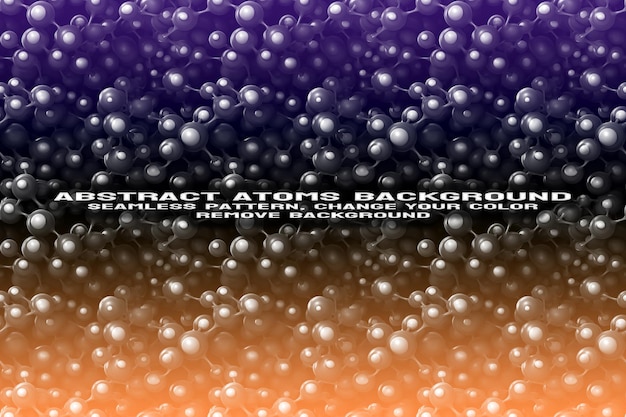 Abstract Textured Background with Editable Molecule and Atom Pattern PSD Format