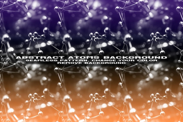 Abstract Textured Background with Editable Molecule and Atom Pattern PSD Format
