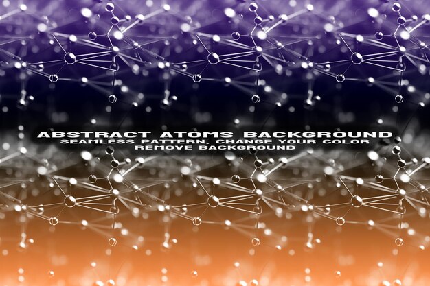Abstract Textured Background with Editable Molecule and Atom Pattern PSD Format