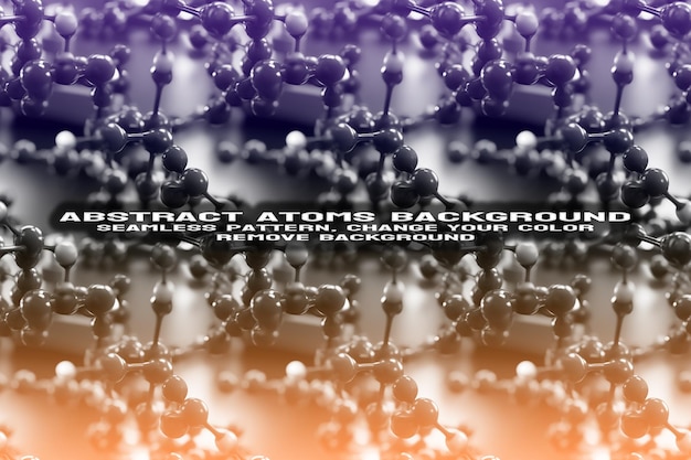 Abstract Textured Background with Editable Molecule and Atom Pattern PSD Format