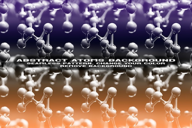Abstract Textured Background with Editable Molecule and Atom Pattern PSD Format