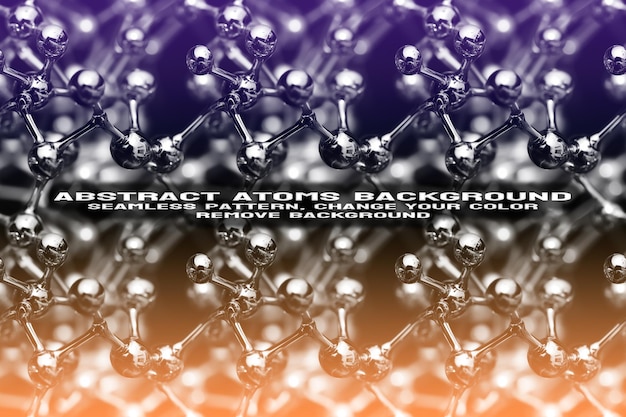 Abstract Textured Background with Editable Molecule and Atom Pattern PSD Format