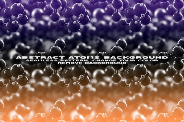 Abstract Textured Background with Editable Molecule and Atom Pattern PSD Format