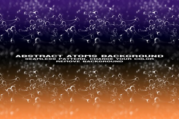 Abstract Textured Background with Editable Molecule and Atom Pattern PSD Format