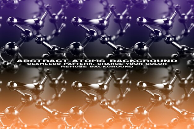 Abstract Textured Background with Editable Molecule and Atom Pattern PSD Format