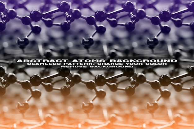 Abstract Textured Background with Editable Molecule and Atom Pattern PSD Format