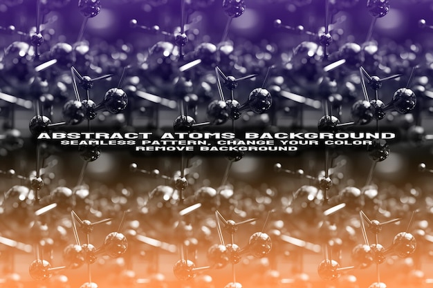 Abstract Textured Background with Editable Molecule and Atom Pattern PSD Format