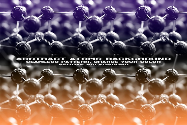 Абстрактный текстурированный фон с редактируемым форматом молекулы и атома psd