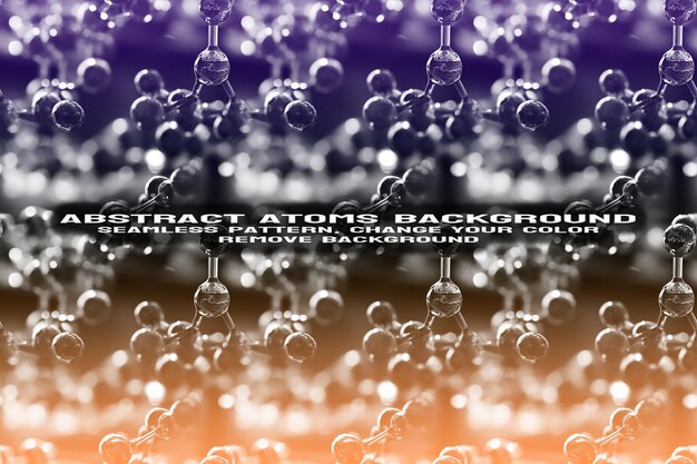 Abstract Textured Background with Editable Molecule and Atom Pattern PSD Format