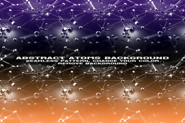 Abstract Textured Background with Editable Molecule and Atom Pattern PSD Format