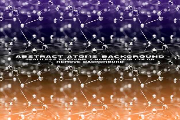 PSD abstract textured background with editable molecule and atom pattern psd format