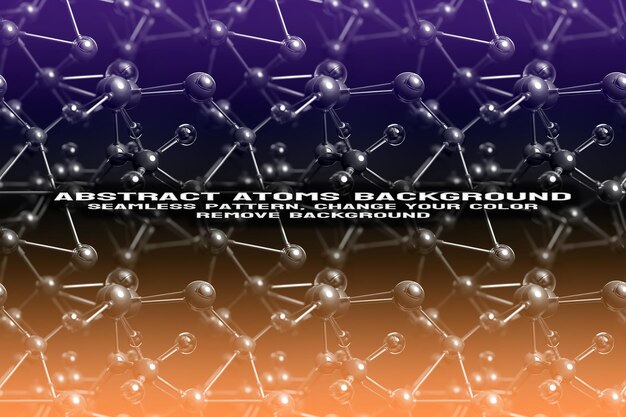 PSD abstract textured background with editable molecule and atom pattern psd format