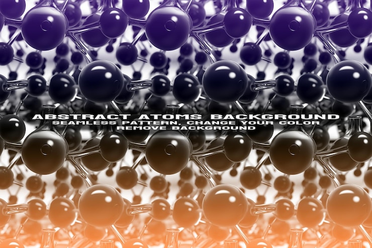 PSD abstract textured background with editable molecule and atom pattern psd format