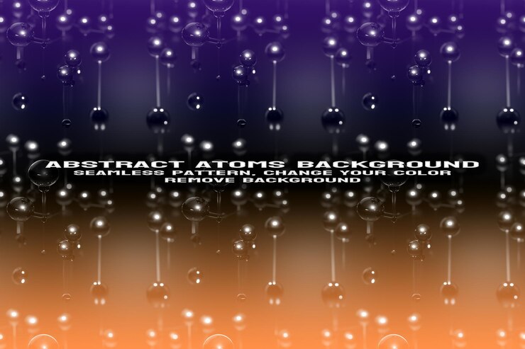 PSD abstract textured background with editable molecule and atom pattern psd format