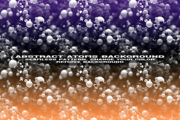 PSD abstract textured background with editable molecule and atom pattern psd format