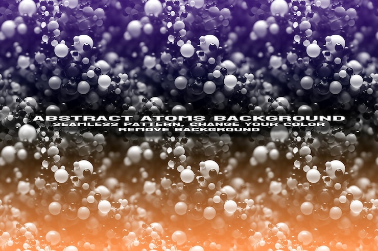 PSD abstract textured background with editable molecule and atom pattern psd format