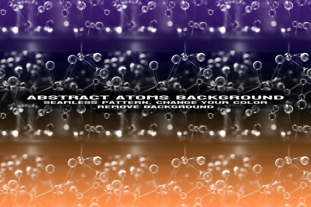 PSD abstract textured background with editable molecule and atom pattern psd format