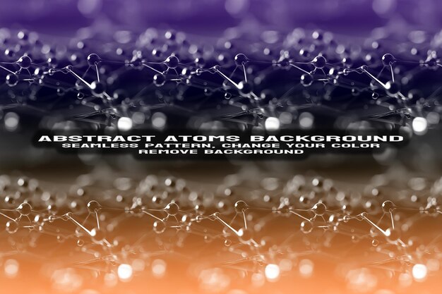 PSD abstract textured background with editable molecule and atom pattern psd format