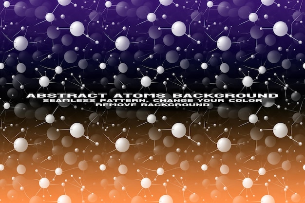 Abstract Textured Background with Editable Molecule and Atom Pattern PSD Format
