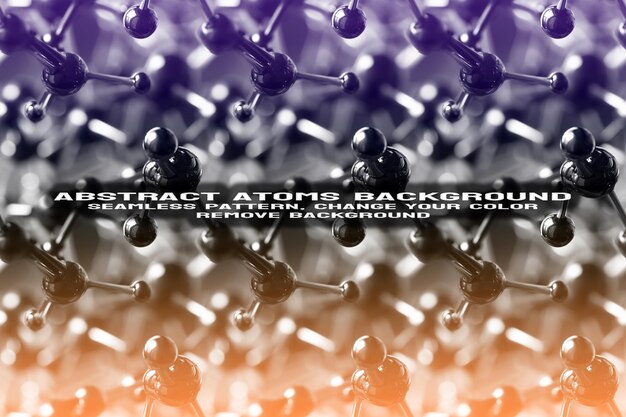 Abstract Textured Background with Editable Molecule and Atom Pattern PSD Format