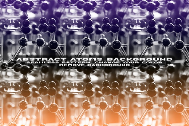 Abstract Textured Background with Editable Molecule and Atom Pattern PSD Format