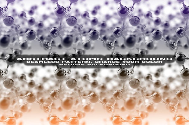 PSD abstract textured background with editable molecule and atom pattern psd format