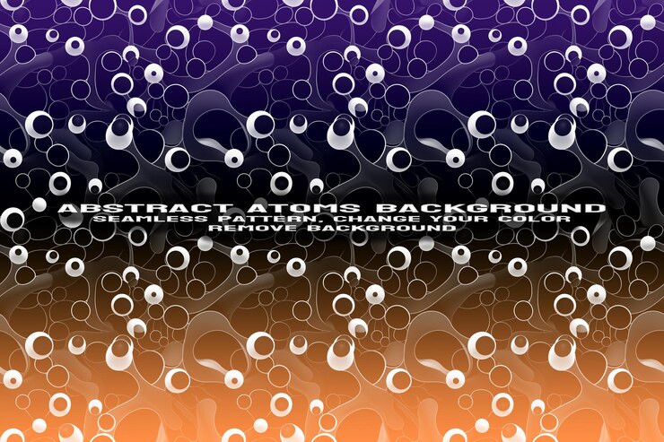 PSD abstract textured background with editable molecule and atom pattern psd format
