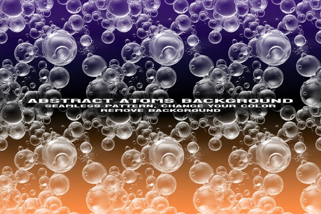 PSD abstract textured background with editable molecule and atom pattern psd format