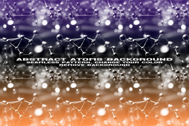 Abstract Textured Background with Editable Molecule and Atom Pattern PSD Format