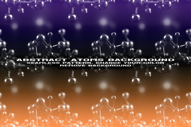 PSD abstract textured background with editable molecule and atom pattern psd format