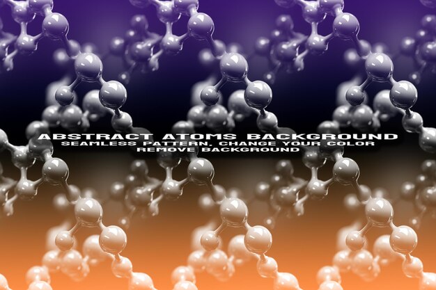 PSD abstract textured background with editable molecule and atom pattern psd format