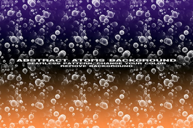 PSD abstract textured background with editable molecule and atom pattern psd format