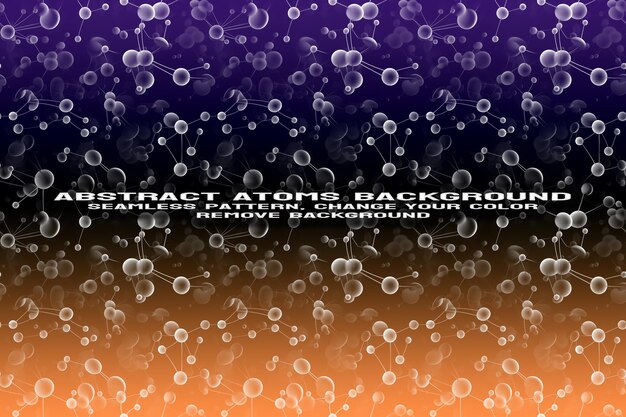 PSD abstract textured background with editable molecule and atom pattern psd format