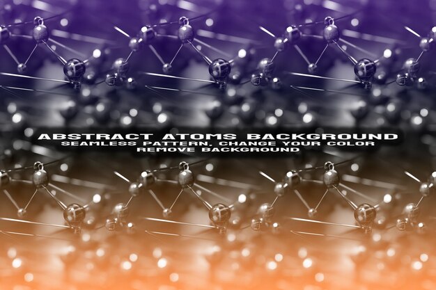 Abstract Textured Background with Editable Molecule and Atom Pattern PSD Format