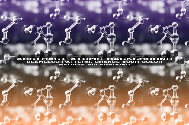 Abstract Textured Background with Editable Molecule and Atom Pattern PSD Format