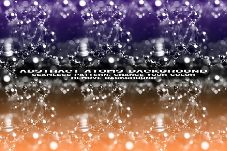 PSD abstract textured background with editable molecule and atom pattern psd format