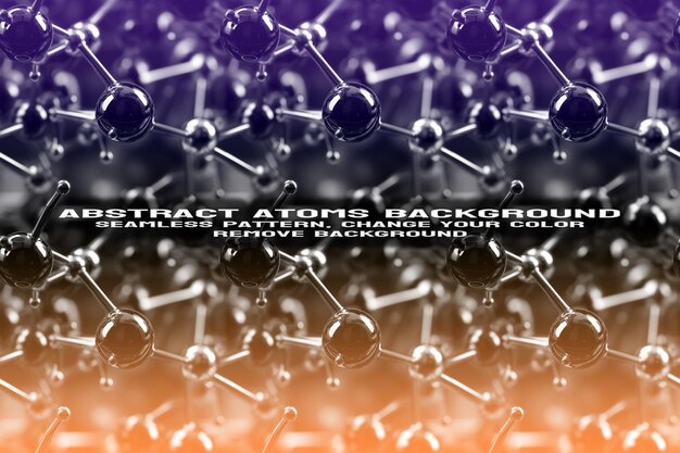 PSD abstract textured background with editable molecule and atom pattern psd format