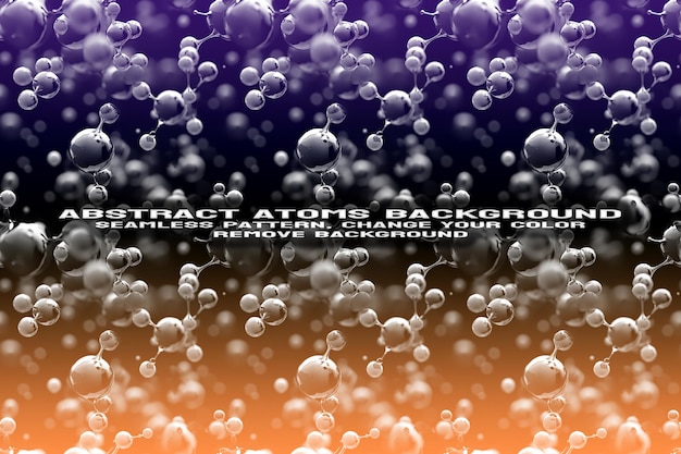 Abstract Textured Background with Editable Molecule and Atom Pattern PSD Format